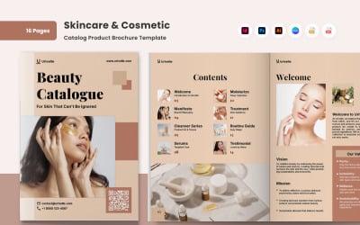 Elegante brochure del catalogo dei prodotti cosmetici