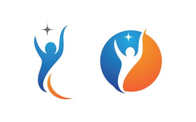 Healthy life Human fit sport logo sign illustration v.143