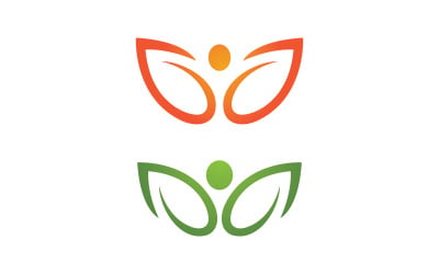 Healthy life Human fit sport logo sign illustration v.163