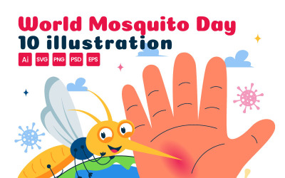 10 World Mosquito Day Illustration