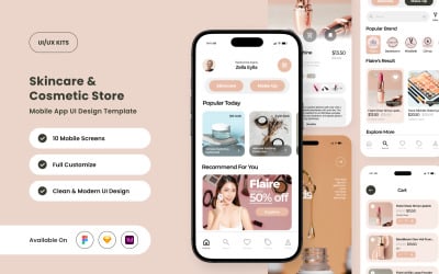 Meloura – Beauty Product App UI Design Template