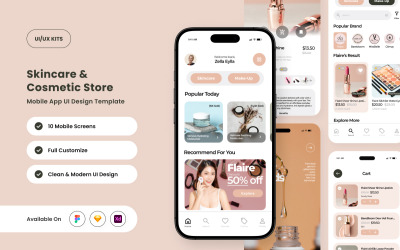 Meloura – Mall för UI-design för skönhetsproduktapp