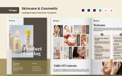Brochure Lookbook per la cura della pelle minimalista