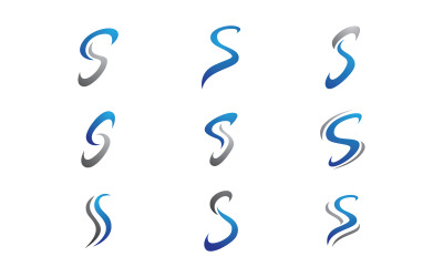 Modello di progettazione dell&amp;#39;illustrazione dell&amp;#39;icona aziendale del logo della lettera S v.27