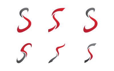 Modello di progettazione dell&amp;#39;illustrazione dell&amp;#39;icona aziendale del logo della lettera S v.28