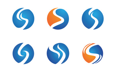 Modello di progettazione dell&amp;#39;illustrazione dell&amp;#39;icona aziendale del logo della lettera S v.29