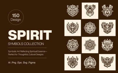 Moderne Spirituele Symbool Kunstset