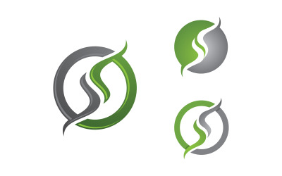 S Harfi Logosu iş Simgesi illüstrasyon tasarımı Şablonu v.16