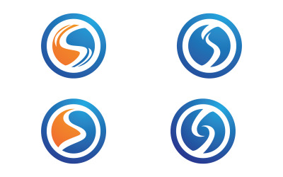 S Harfi Logosu iş Simgesi illüstrasyon tasarımı Şablonu v.26