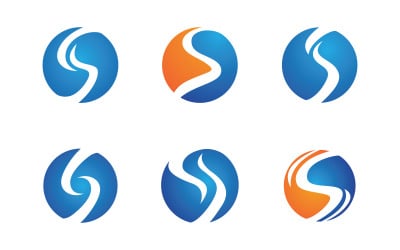 S Letter Logo business Icon illustration design Template v.29