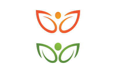 Sağlıklı yaşam İnsan formda spor logo işareti illüstrasyonu v.163