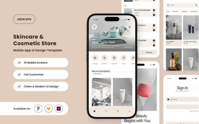 Seriss – Skincare and Beauty App UI Design Template