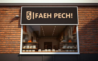Store front mockup | Store logo mockup | store front board mockup