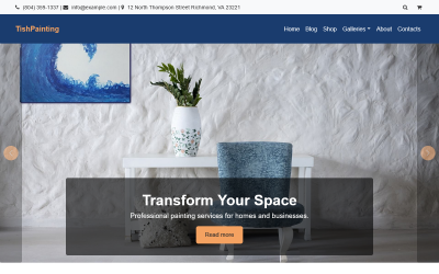 TishPainting - Motyw WooCommerce dla firmy malarskiej