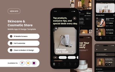 Velveta – Skincare E-commerce Mobile App UI Design