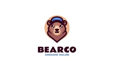 Bear Mascot Logo Design Template
