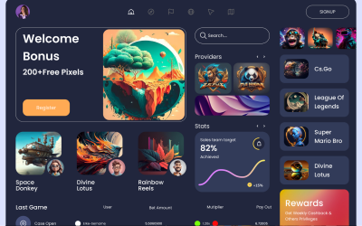 Caro - NFT Business Dashboard-gebruikersinterface