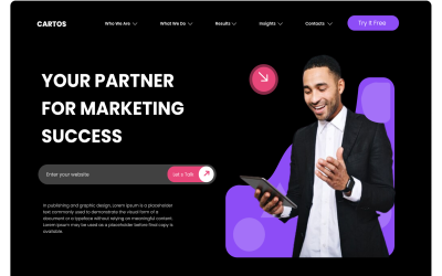 Cartos - Digital Marketing website hero