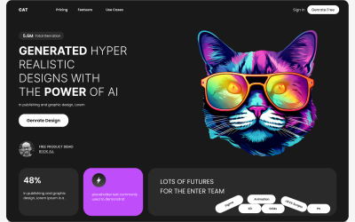 CAT - AI  Business Website Hero
