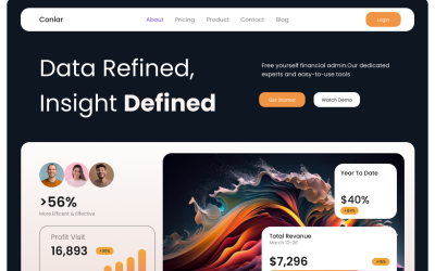Conlar - Business Website Hero UI