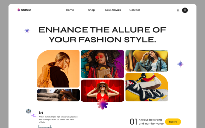 CORCO - Ecommerce website hero
