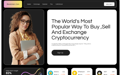 Crypto -  Business Website Hero UI