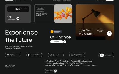 Crypto Website Hero Section