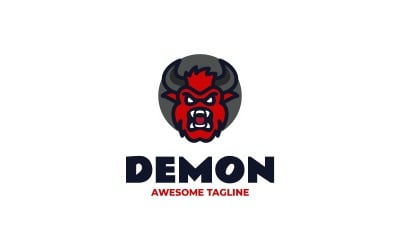 Demon Mascot Logo Design Template