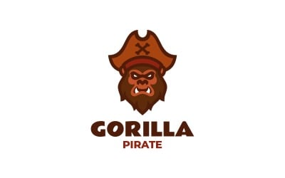 Gorilla Pirate Mascot Logo Design