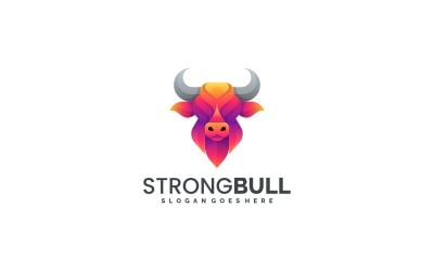 Gradient Modern Bull Logo Design