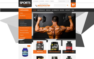Bodybuilding-supplementen ZenCart-sjabloon