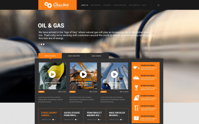 "Industrial Company WordPress Theme" Responsive WordPress thema №52370