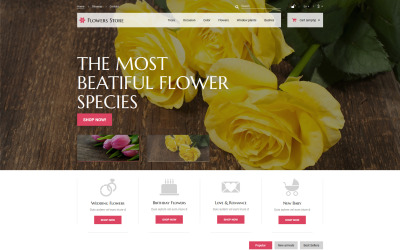 Магазин квітів PrestaShop тема
