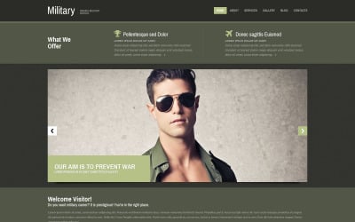 Militär responsiv webbplatsmall