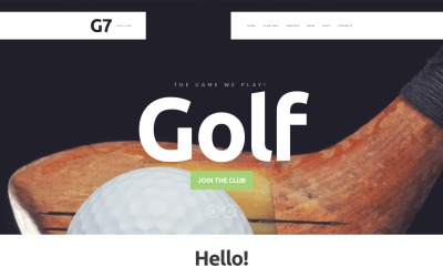 Modelo de site de clube de golfe