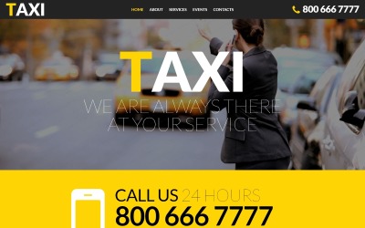 Modelo de site responsivo para táxi