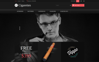Motyw PrestaShop do palenia cygar