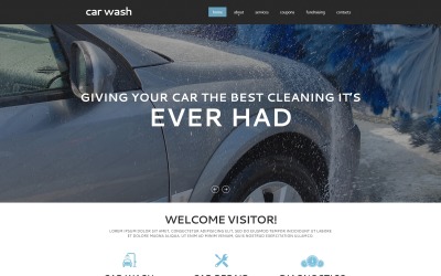 Plantilla de sitio web receptivo de lavado de autos