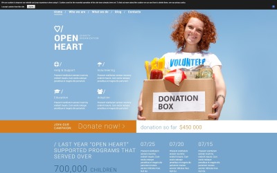 Řešení pro šablonu Joomla pro charitativní weby