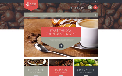 Reszponzív Coffee Store PrestaShop Theme PrestaShop sablon 52340