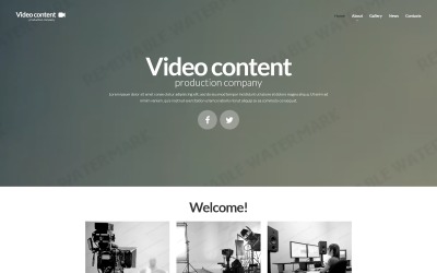 Шаблон веб-сайту для виробництва відео