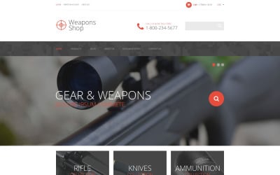 Shopify-Design für den Waffenladen