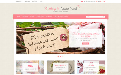 Tema Magento "Special Occasion Cards" #52323