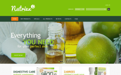 ZenCart šablona "Skin Care" #52367