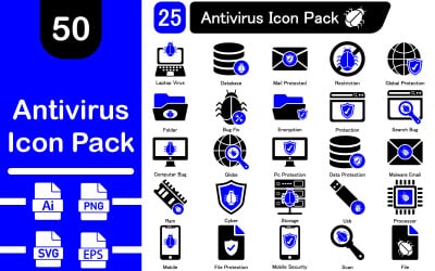 Antivirus Icon Pack | AI | EPS | SVG | PNG