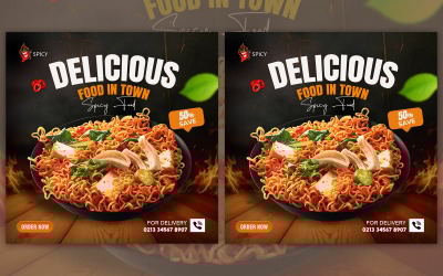 Delicious Maggi Food Post Template