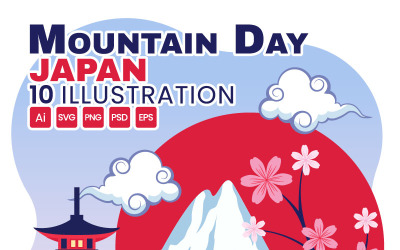 10 Mountain Day in Japan Illustration