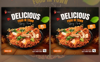 Modello di post per cibo Maggi delizioso