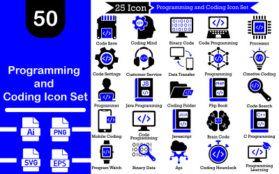Programming And Coding Icon Set