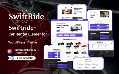 Swiftride – Tema WordPress Elementor per il noleggio auto